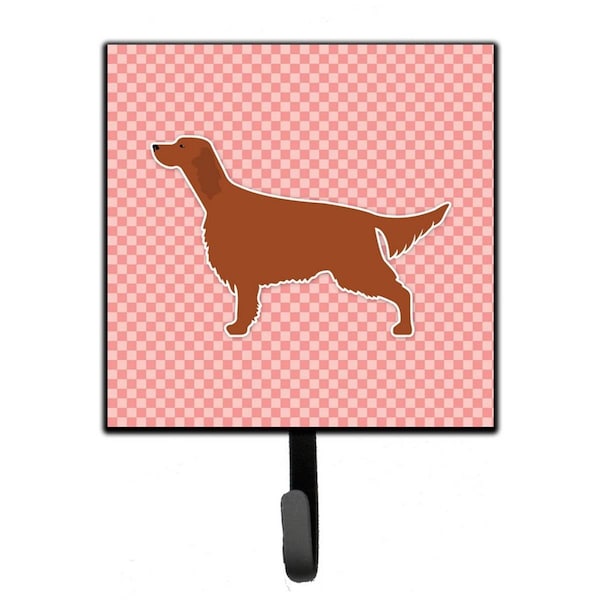 Carolines Treasures Irish Setter Checkerboard Pink Leash or Key Holder BB3593SH4 - main